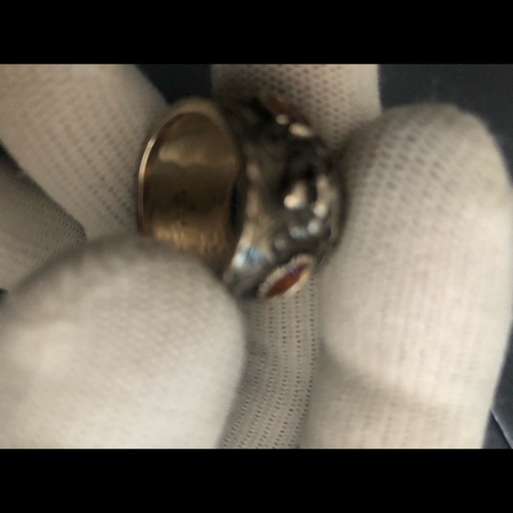 Gucci tiger head sterling sliver ring with stone - Picture 6 of 9